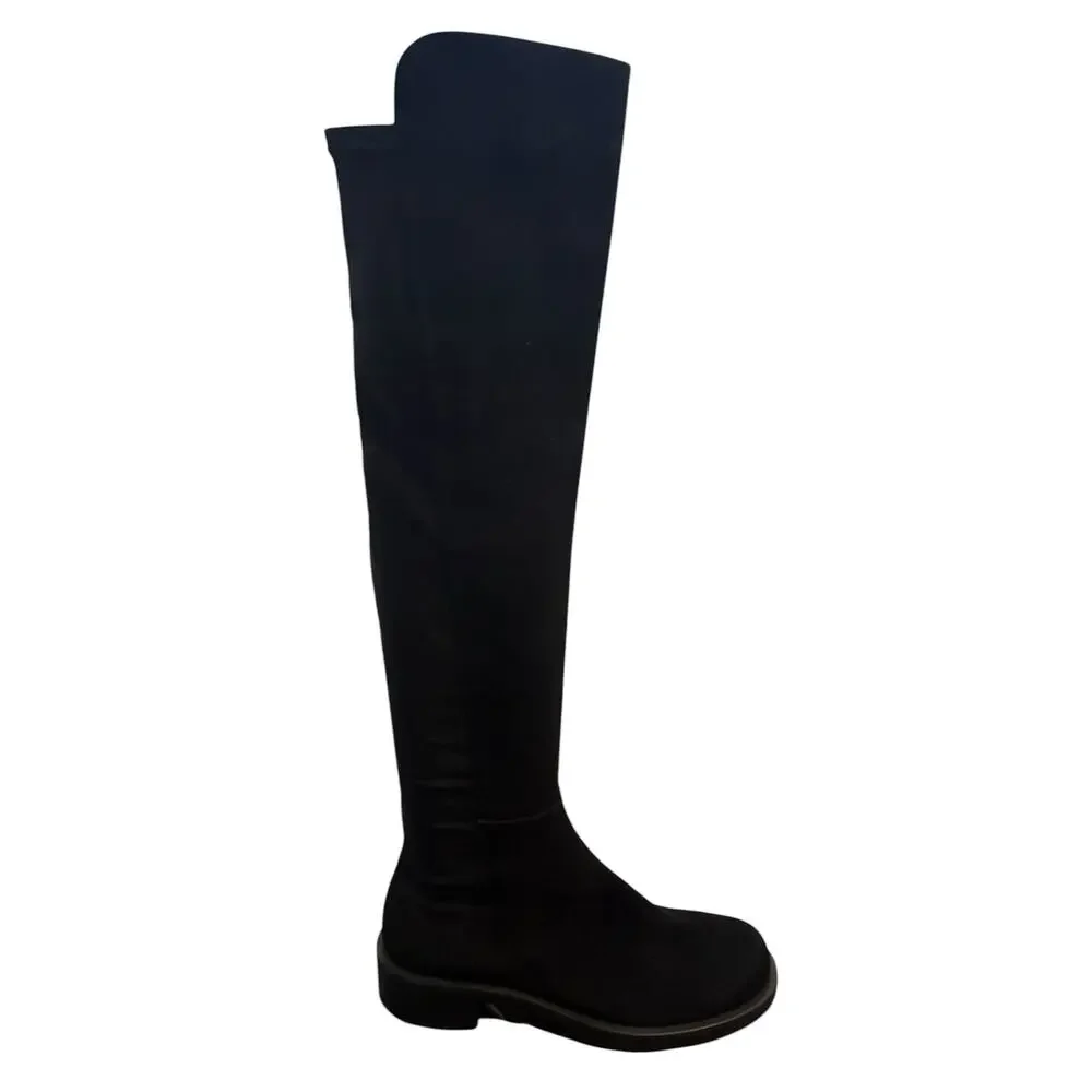 Stuart Weitzman 5050 Over The Knee Boots Suede Pull On Grunge Winter Fall 7.5B